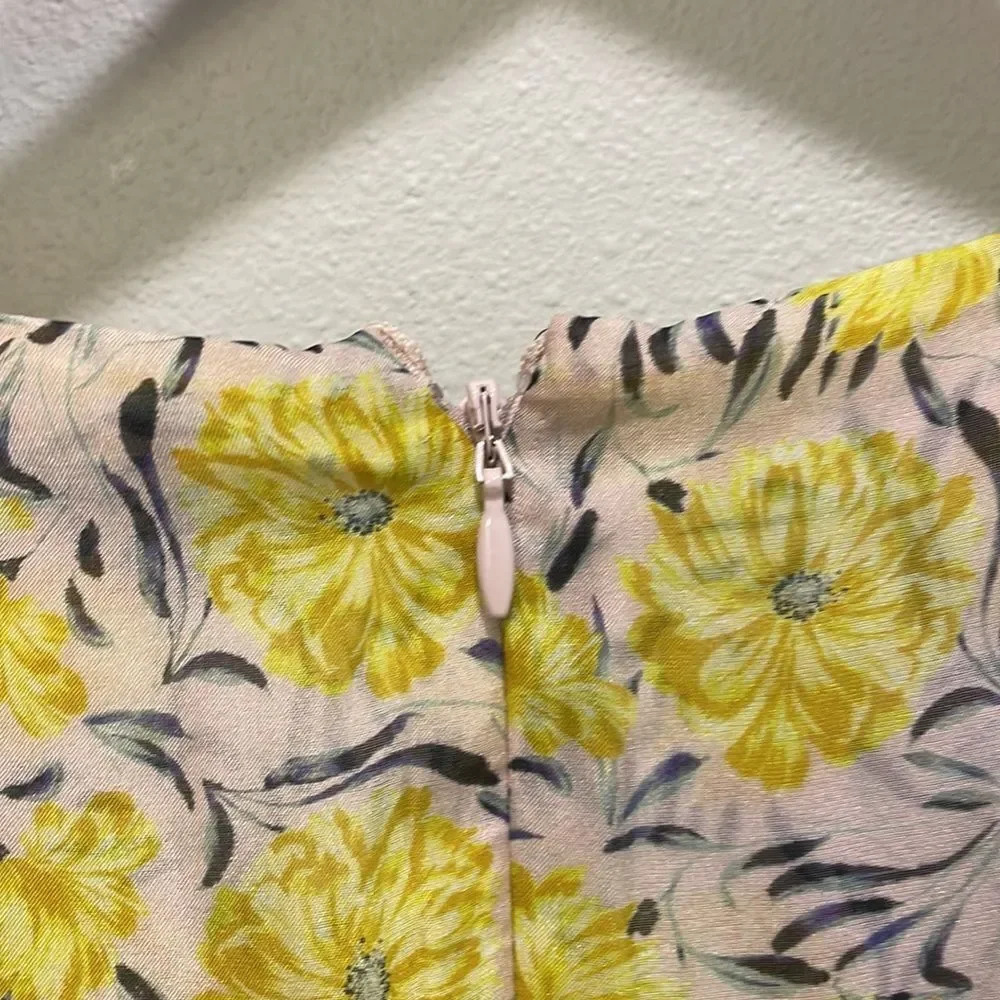 Intermix woman’s yellow flower long sleeve dress - Picture 9 of 11